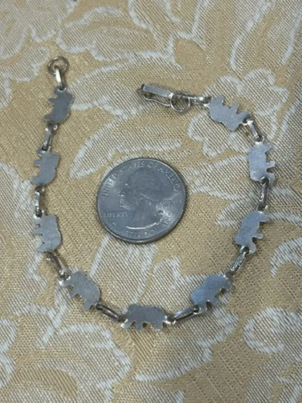 950 STERLING SILVER Elephant Link BRACELET